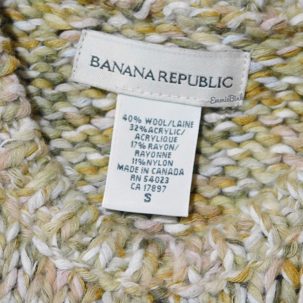 Vintage 90’s BANANA REPUBLIC, Crop Braided Sweater - Picture 8 of 8